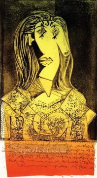  1938 Works - Buste de femme a la chaise IX 1938 Cubists